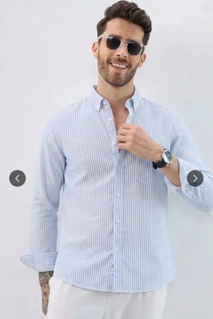Men standard striped casual shirt
